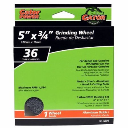 GATOR FINISHING 5x34x1CoarGrind Wheel 6027GA